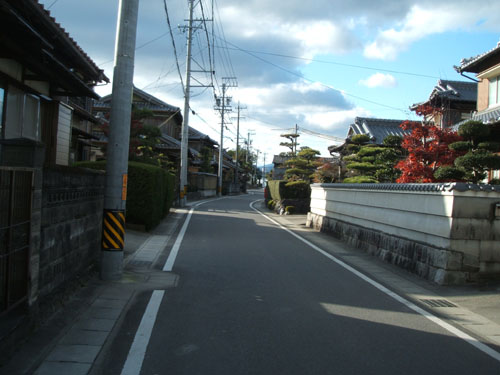 庄野宿の町並み